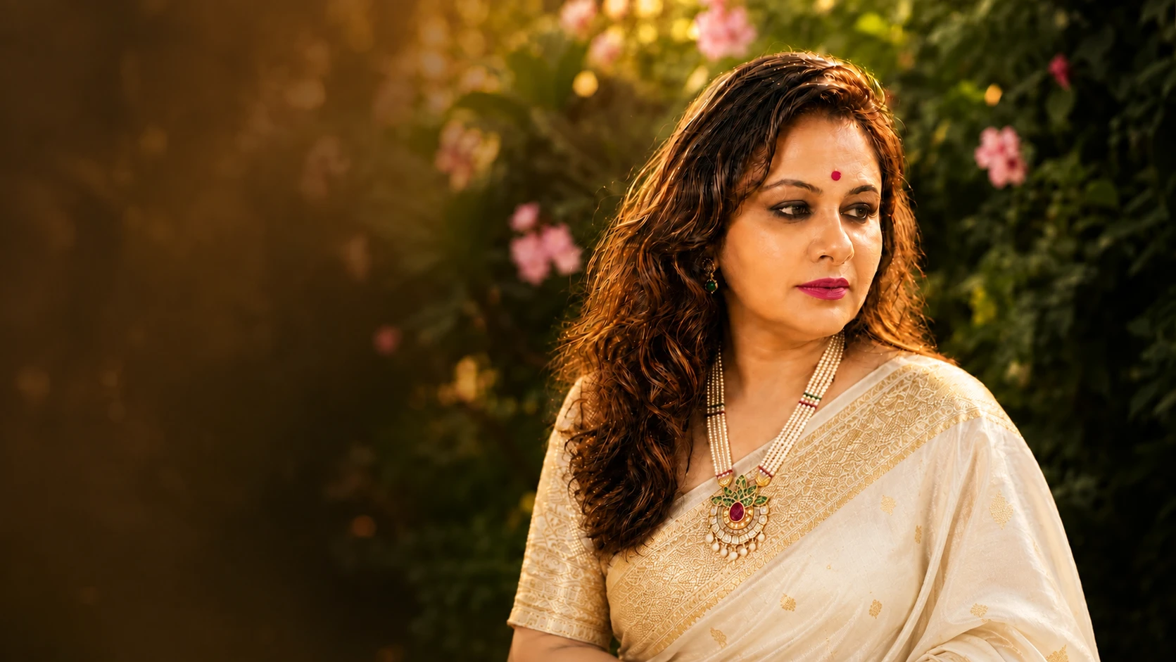 Exquisite Diamond Gold Pearl Set on Dark Silk Background